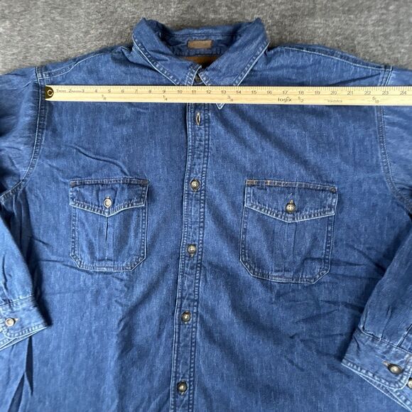 St John's Bay Denim Fleece Lined Shirt Mens Sz 3XL Outdoor Work Shacket Vintage - Picture 4 of 7